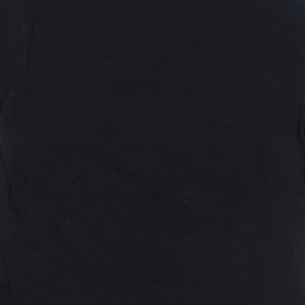 Gildan Womens Black Cotton Basic T-Shirt Size L Round Neck - Black Veil Brides