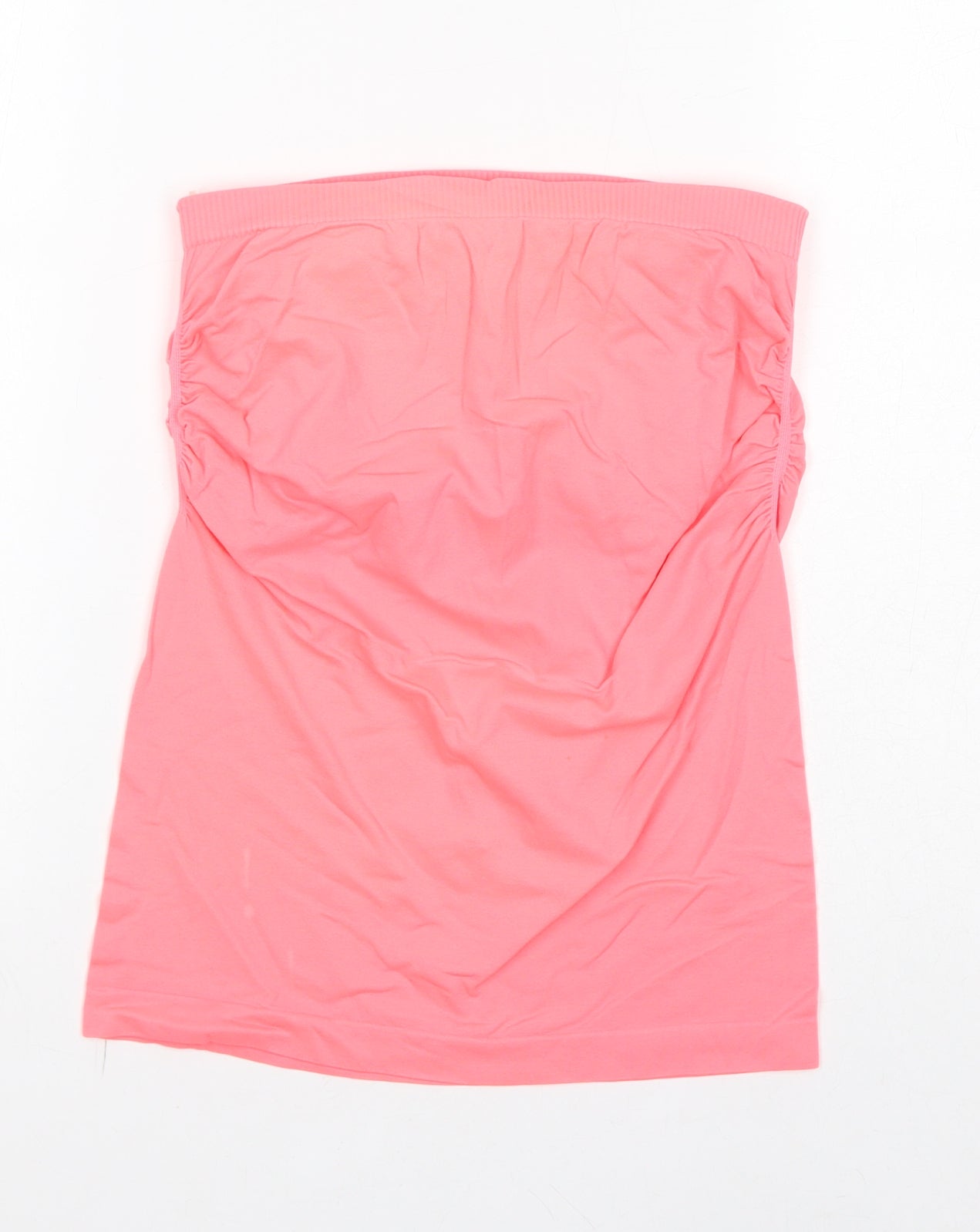 New Look Womens Pink Nylon Basic Tank Size M Off the Shoulder - Neon Pink