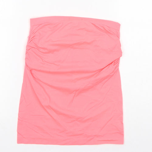 New Look Womens Pink Nylon Basic Tank Size M Off the Shoulder - Neon Pink