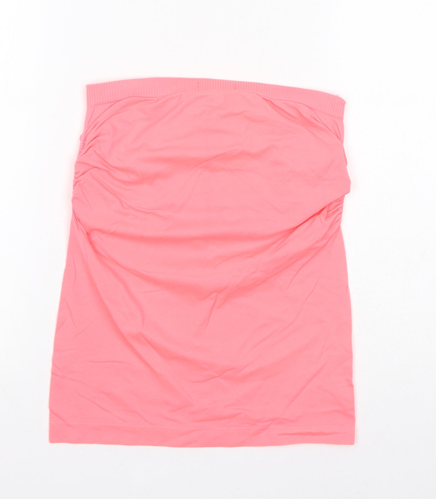 New Look Womens Pink Nylon Basic Tank Size M Off the Shoulder - Neon Pink