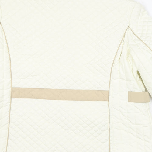 Damart Womens Ivory Quilted Jacket Size 18 Zip - Size 18-20