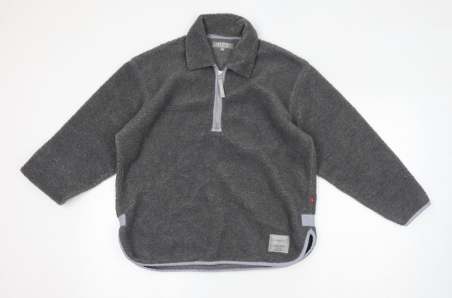 Jackpot Womens Grey Polyester Pullover Sweatshirt Size 4 Pullover