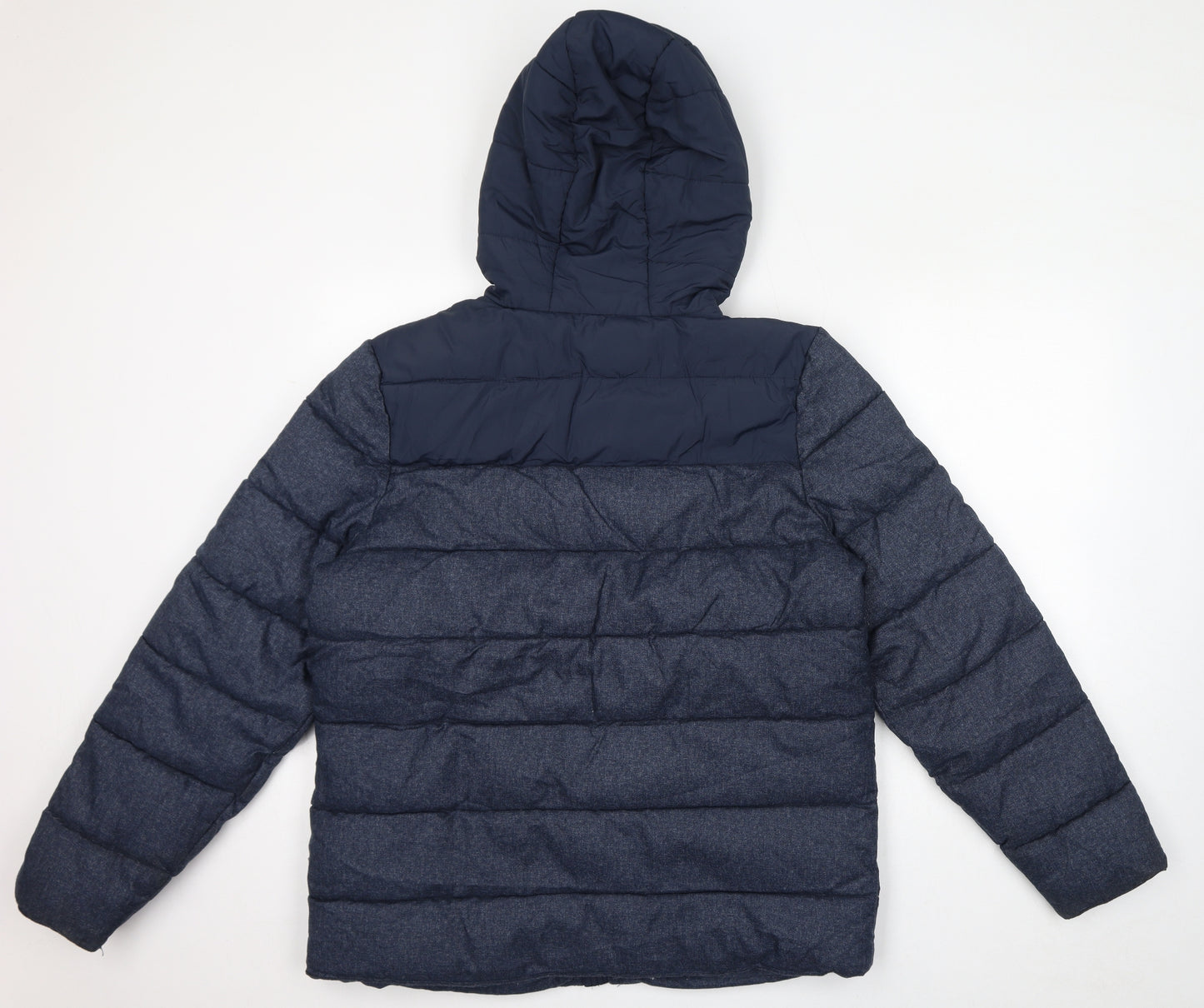 Weird Fish Mens Blue Puffer Jacket Jacket Size M Zip