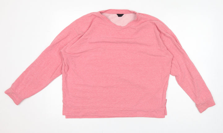 M&Co Womens Pink Cotton Pullover Sweatshirt Size 14 Pullover