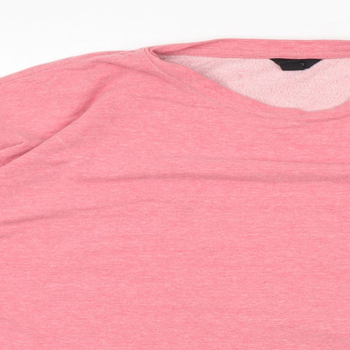 M&Co Womens Pink Cotton Pullover Sweatshirt Size 14 Pullover