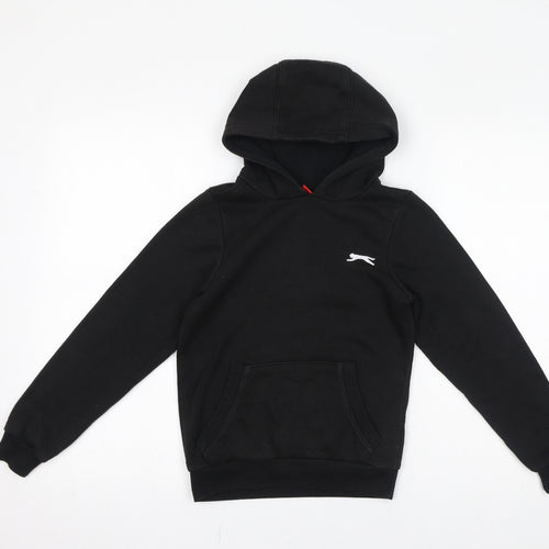 Slazenger Boys Black Polyester Pullover Hoodie Size 7-8 Years Pullover