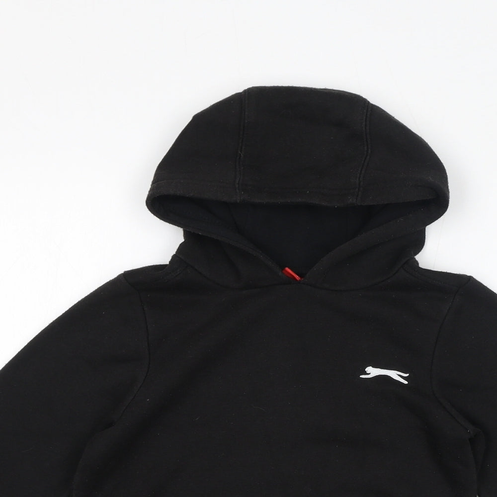 Slazenger Boys Black Polyester Pullover Hoodie Size 7-8 Years Pullover