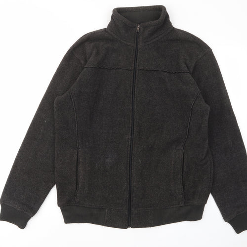 Marks and Spencer Mens Grey Jacket Size L Zip - Pockets