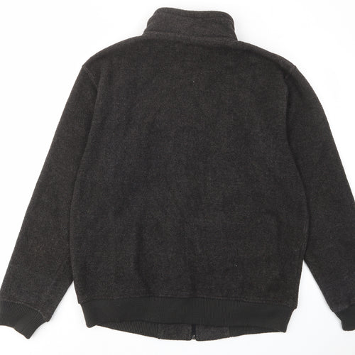 Marks and Spencer Mens Grey Jacket Size L Zip - Pockets