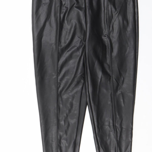 Marks and Spencer Womens Black Polyester Capri Leggings Size 14 L20 in - Elastic waist