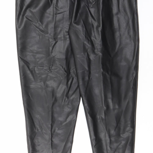 Marks and Spencer Womens Black Polyester Capri Leggings Size 14 L20 in - Elastic waist