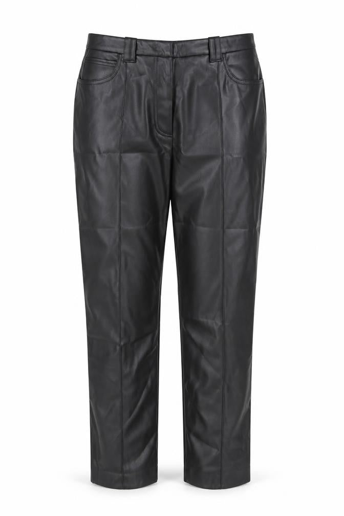 Marks and Spencer Womens Black Polyester Trousers Size 14 L28 in Regular Hook & Eye - Pockets, Belt Loops