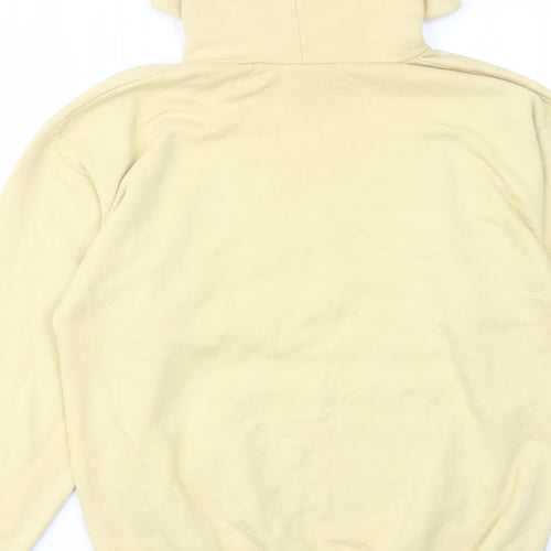 champ Mens Yellow Cotton Pullover Hoodie Size M - Puredue