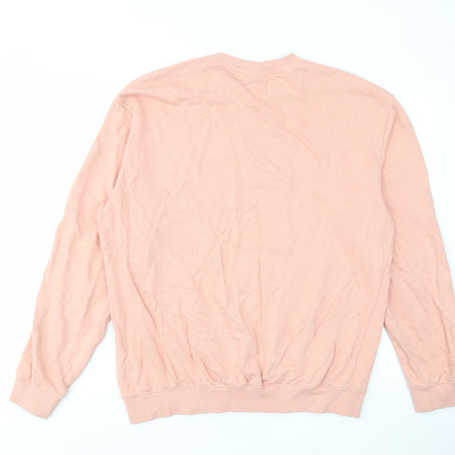 H&M Womens Pink Cotton Pullover Sweatshirt Size M Pullover