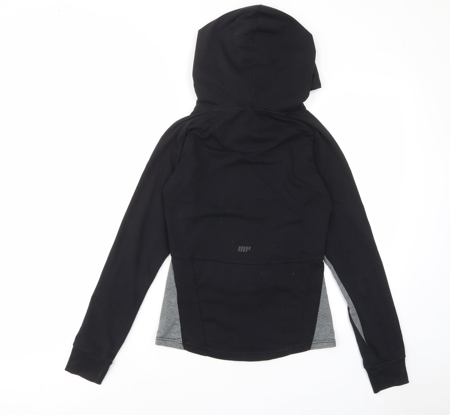 Myprotein Womens Black Cotton Pullover Hoodie Size S Pullover - Zip Pockets