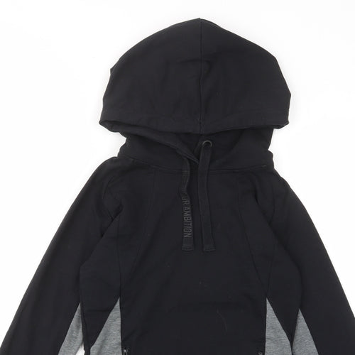 Myprotein Womens Black Cotton Pullover Hoodie Size S Pullover - Zip Pockets