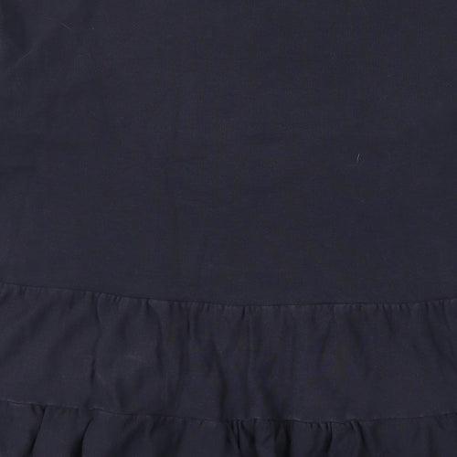 River Island Womens Blue Cotton Jumper Dress Size M Crew Neck Pullover