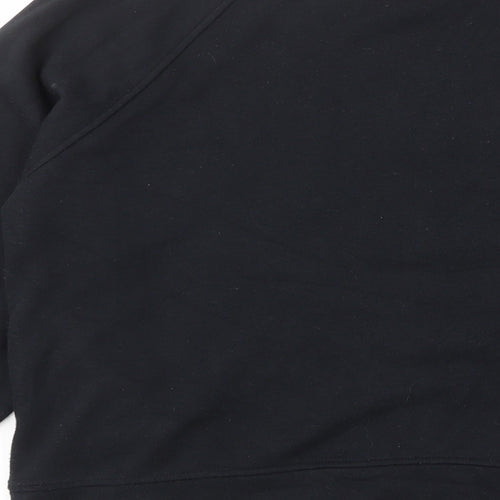 GOODMOVE Womens Black Cotton Pullover Sweatshirt Size 10 Pullover - Pockets