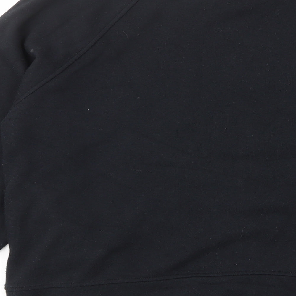GOODMOVE Womens Black Cotton Pullover Sweatshirt Size 10 Pullover - Pockets