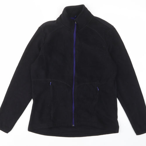 Marks and Spencer Womens Black Jacket Size 10 Zip - Zip Pockets