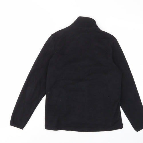 Marks and Spencer Womens Black Jacket Size 10 Zip - Zip Pockets