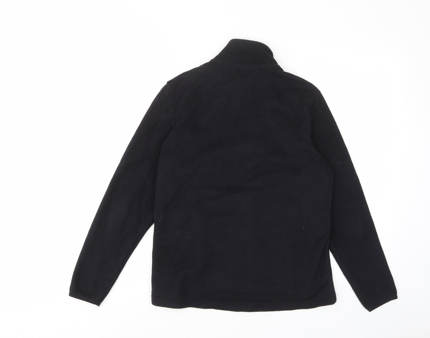 Marks and Spencer Womens Black Jacket Size 10 Zip - Zip Pockets
