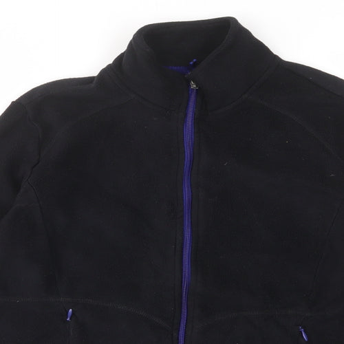 Marks and Spencer Womens Black Jacket Size 10 Zip - Zip Pockets