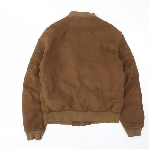 Uniqlo Mens Brown Bomber Jacket Jacket Size M Zip - Pockets