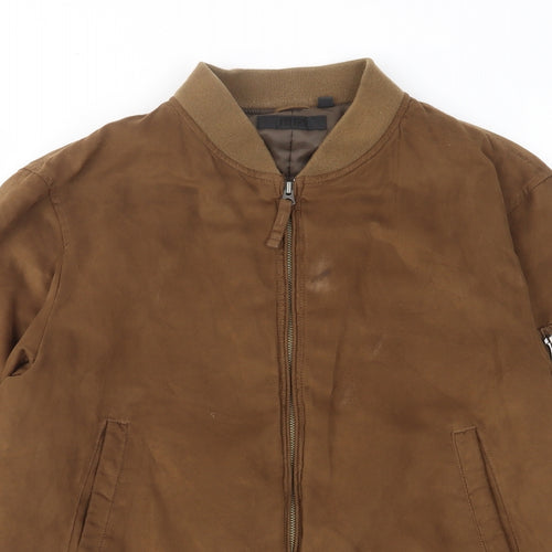 Uniqlo Mens Brown Bomber Jacket Jacket Size M Zip - Pockets