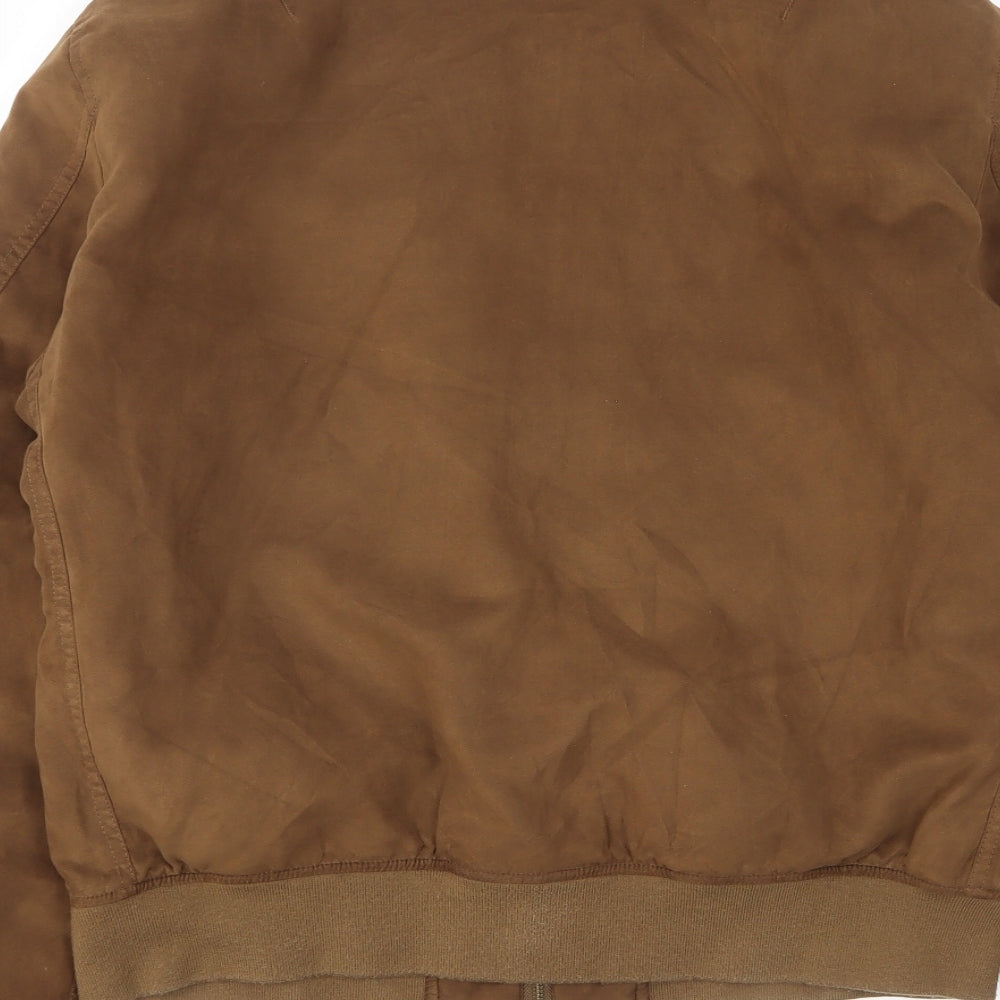 Uniqlo Mens Brown Bomber Jacket Jacket Size M Zip - Pockets