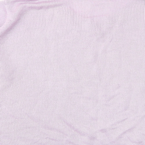 Damart Womens Purple V-Neck Acrylic Pullover Jumper Size 18