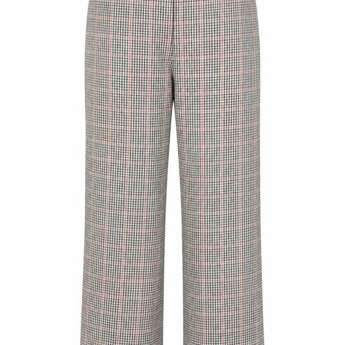 Pimkie Womens Multicoloured Plaid Polyester Trousers Size 10 L30 in Regular Button - Pockets, Belt Loops
