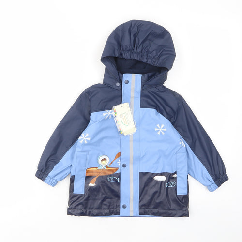 PlayHouse Boys Black Geometric Jacket Size 18 Months Zip - Pockets