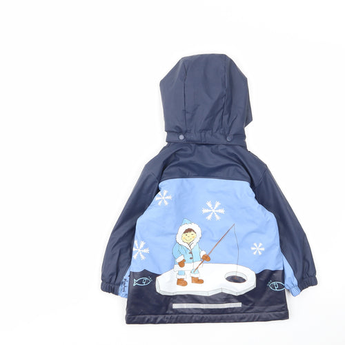 PlayHouse Boys Black Geometric Jacket Size 18 Months Zip - Pockets