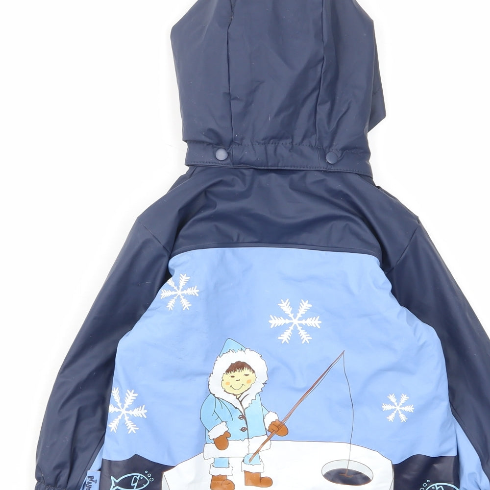 PlayHouse Boys Black Geometric Jacket Size 18 Months Zip - Pockets