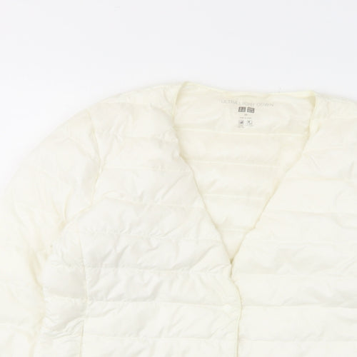 Uniqlo Womens White Jacket Size XS Button - Pockets