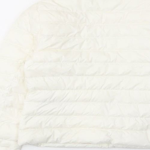 Uniqlo Womens White Jacket Size XS Button - Pockets