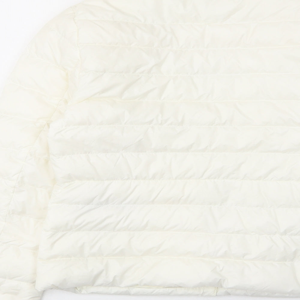 Uniqlo Womens White Jacket Size XS Button - Pockets