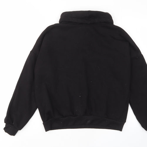 Select Womens Black Cotton Pullover Sweatshirt Size M Pullover