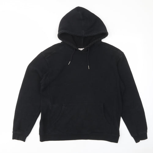tpshop Womens Black Cotton Pullover Hoodie Size S Pullover - Pockets