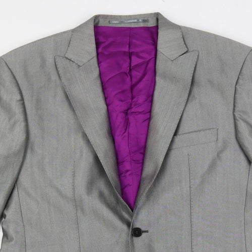 Jones Mens Grey Wool Jacket Suit Jacket Size 38 Regular