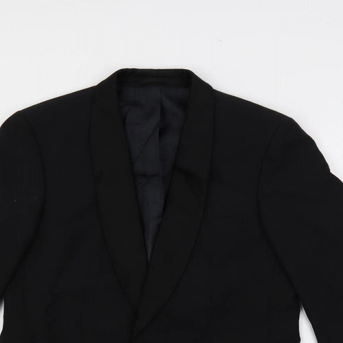 Hornes Mens Black Polyester Tuxedo Suit Jacket Size 38 Regular