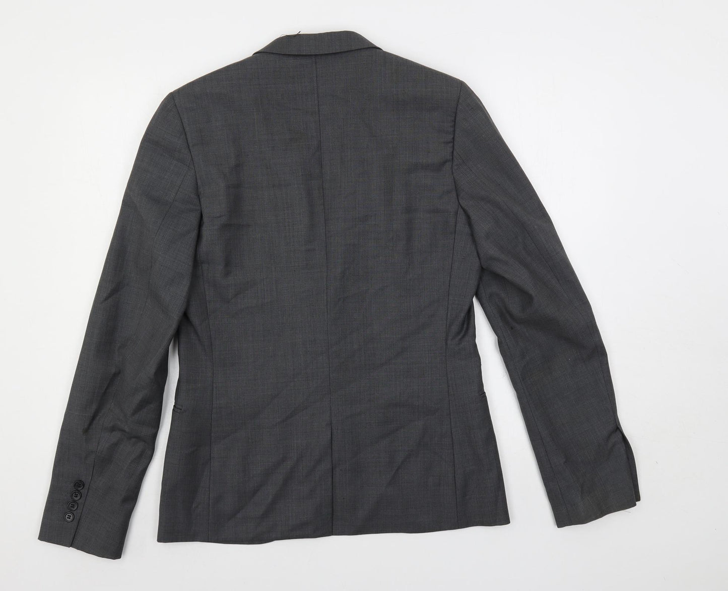 Topman Mens Grey Wool Jacket Suit Jacket Size 38 Regular