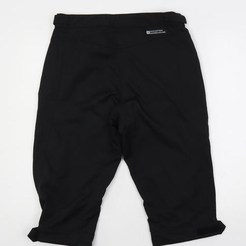 Mountain Warehouse Womens Black Polyester Skimmer Shorts Size 12 L18 in Regular Snap - Logo