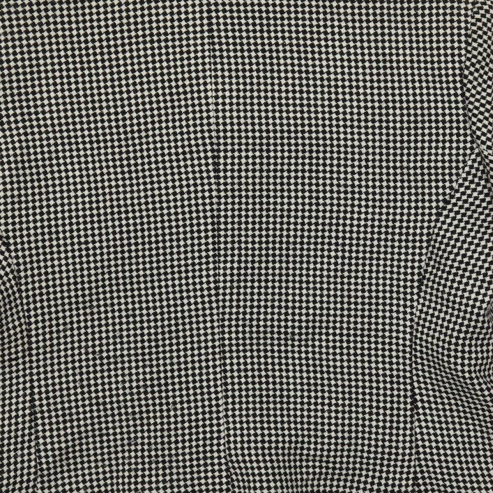 Alexon Womens Black Geometric Jacket Blazer Size 14 Button
