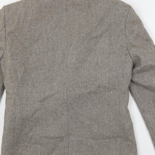 Stefan Mens Beige Geometric Polyester Jacket Blazer Size 36 Regular