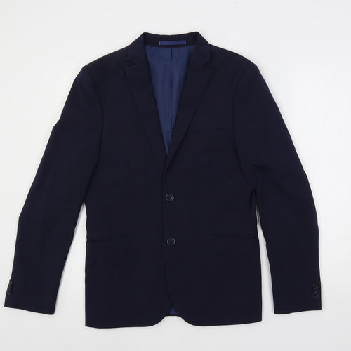 Marks and Spencer Mens Blue Polyester Jacket Suit Jacket Size 36 Regular