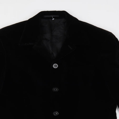 REMUS Mens Black Jacket Blazer Size 40 Button