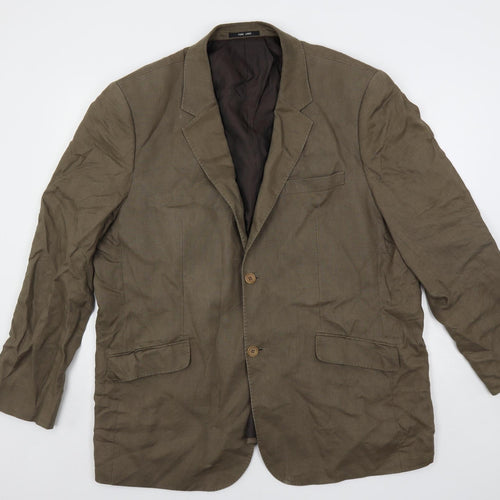 Debenhams Mens Brown Linen Jacket Suit Jacket Size 48 Regular