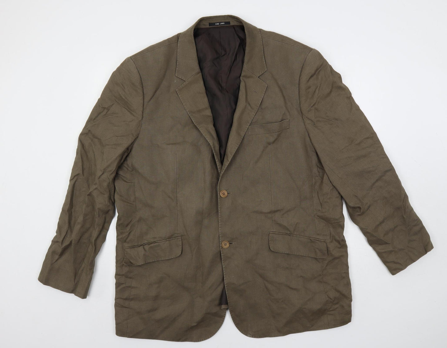 Debenhams Mens Brown Linen Jacket Suit Jacket Size 48 Regular